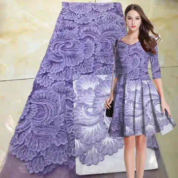 

French fresh fireworks display catwalk fashion design evening dress lace wedding dress lace green lace big flower design lace