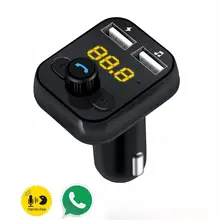 Беспроводной Mp3 радио модулятор аудио плеер ЖК-дисплей fm-передатчик Hands-free Bluetooth автомобильный комплект напряжение USB Автомобильное зарядное устройство