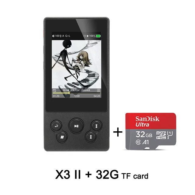 X3II (32G tf card) XDuoo X3II X3 II USB DAC MP3-плеер Bluetooth 4,0 AK4490 Портативный HIFI музыкальный mp3-плеер DSD128 без потерь/WAV/FLAC USB порт - Цвет: X3II (32G tf card)