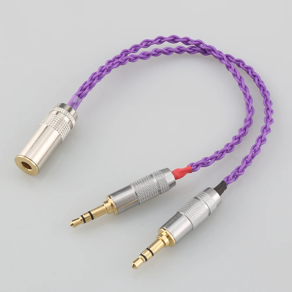 

Кабель-адаптер Hi-Fi с посеребрением, 10 см, 2x3,5 мм, папа, на 4,4 мм