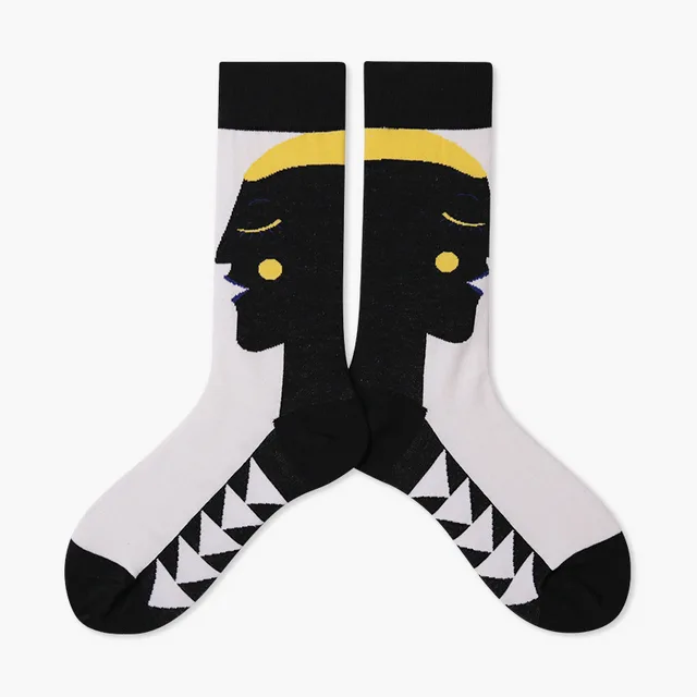 Autumn/Winter Couples Skateboard Sox Creative Abstract Art Harajuku Hip Hop Streets Tide Socks Colorful Funny Socks Skarpetki 21