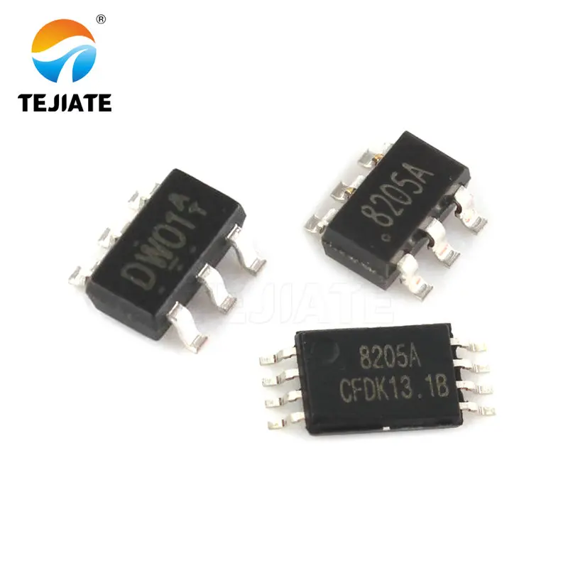 5 шт. DW01A SOT23-6 8205A TSSOP8 8250A литиевая батарея защита IC базовой W01A | Электронные