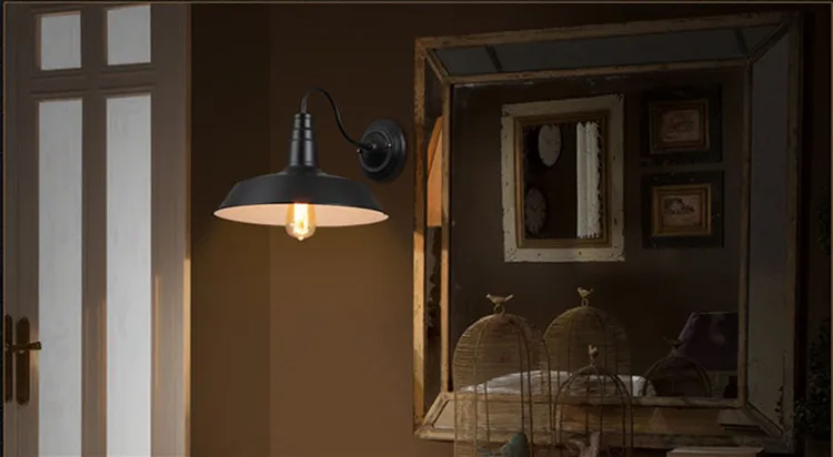 American Retro Wall+lamps Industrial Iron Wall Lamps Bathroom Light Waterproof Sconces Wall Light Kitchen Fixture Mirror Light