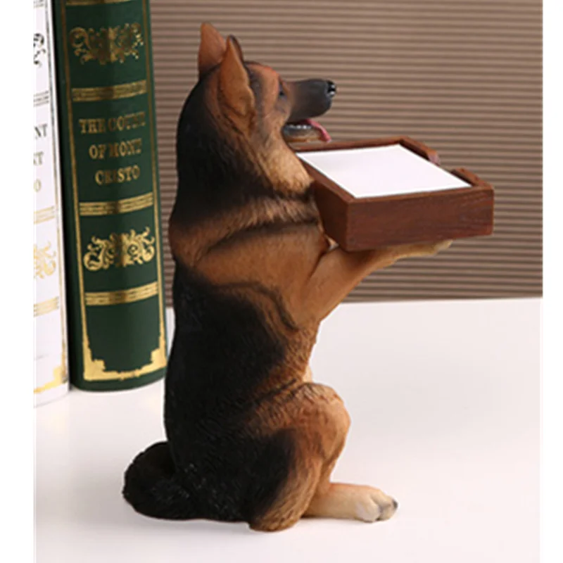 Моделирование животных собака милый щенок статуя волк Собака Имя держатель для карт Kawaii Настольный Декор резиновая фигурка героя модель игрушки p1723