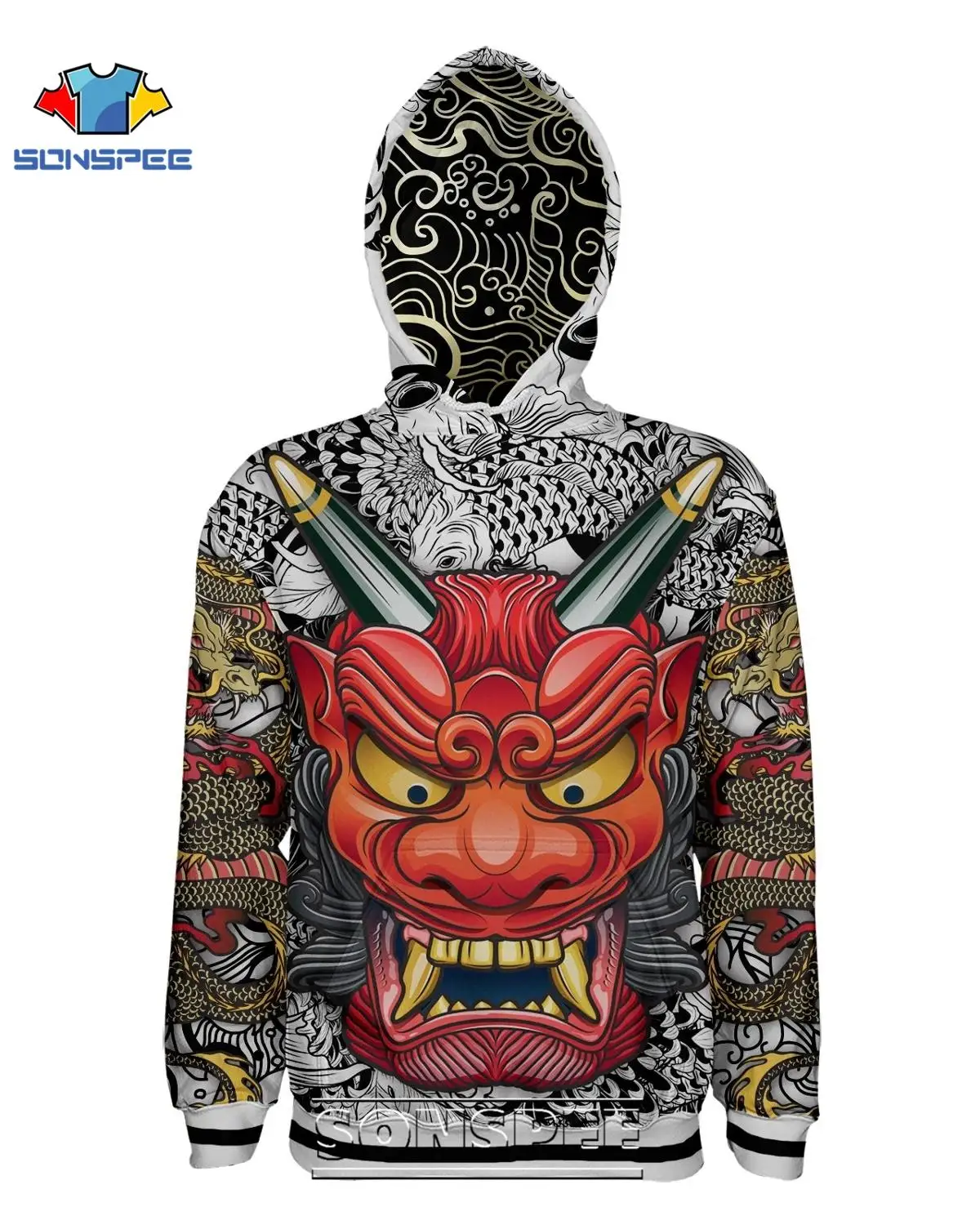 japanese ghost print hoodie