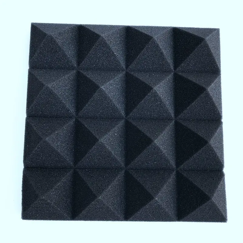 12 pcs-звукоизоляция пена Звукопоглощающая Пирамида студия обработки стеновых панелей