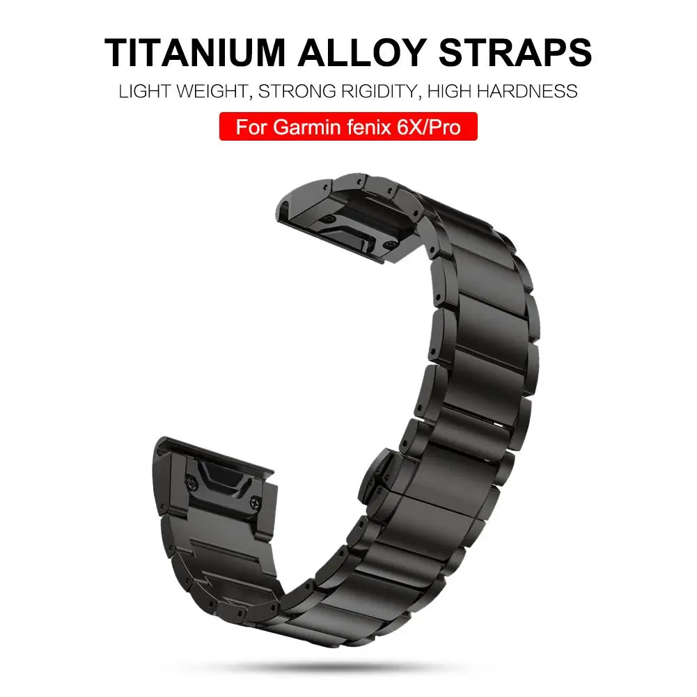 

26mm Watch Bands Titanium Alloy Bracelet Wristbands Straps Accessory For Garmin 6X/6X Pro Replacement Watchband