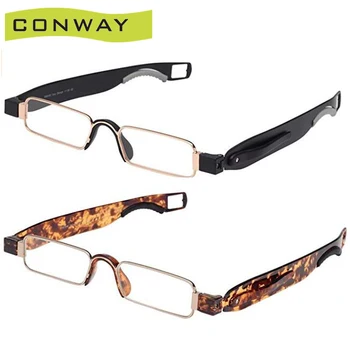 

Conway Folding Reading Glasses 360 Rotating Portable Pen Clip Reader Glasses Lightweight TR90 Pocket Tube Readers for Men Women