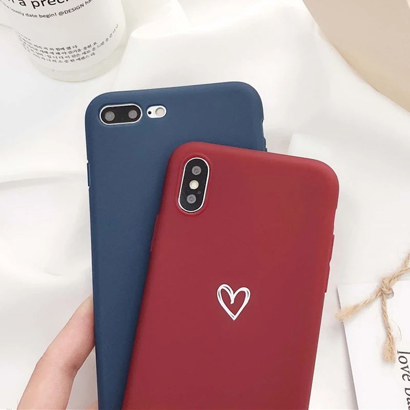 Kowkaka лаконичные «любящее сердце» чехол для телефона для iPhone 11 Pro Max XS Max XR X, 8, 7, 6, 6 S, Plus, модный TPU пара задняя крышка популярный чехол