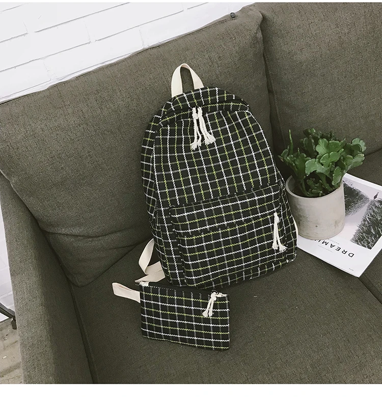 Модный женский рюкзак, Студенческая школьная сумка для девочек, новая дорожная сумка, клетчатая стильная сумка на плечо для женщин,, рюкзак, ранец