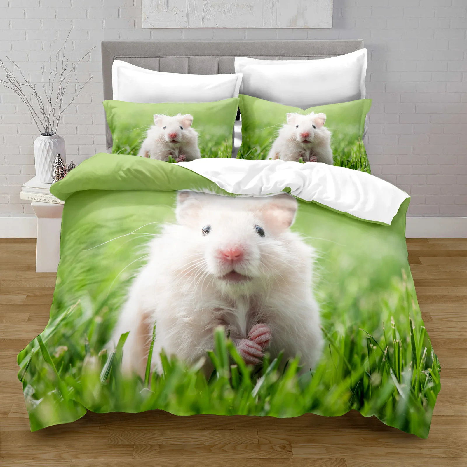 

100% polyester Hamster duvet cover set kawaii bedding set with pillowcase Boys and girls bedding set comforter bedding sets