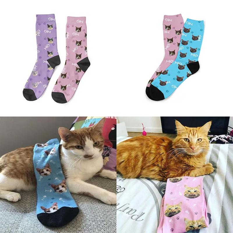 Custom Cartoon Print Your Photo Face Socks Personalized Long Socks Colorful Socks for Men Women Funny Cute Socks Gifts 2 H6f5fdf83d55e45728a69d25fd30f58fb9