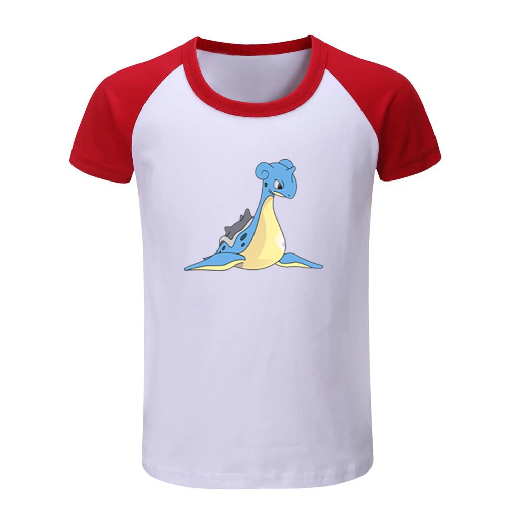 JeKCR954D Детские футболки с рисунком Pokemon Dratini Lapras Poliwag Детские футболки с графическим принтом Рождественский подарок с короткими рукавами для мальчиков и девочек - Цвет: JeKCR954D