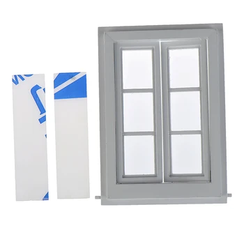 

White Wooden Window Furniture for 1/12 Dolls House DIY Decoration Accessories Dollhouse Miniature 1PCS