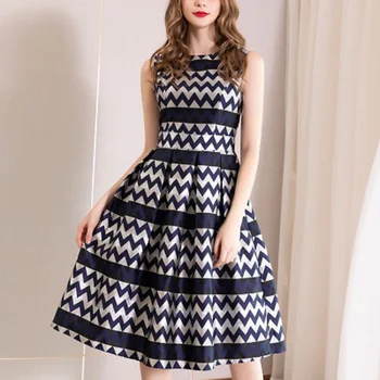 

Sweet Party Casual Dress Xl 2020 NEW High Quality Women's Summer Ladies Sleeveless Dress Slim Princess Print Girl Dresses A Line