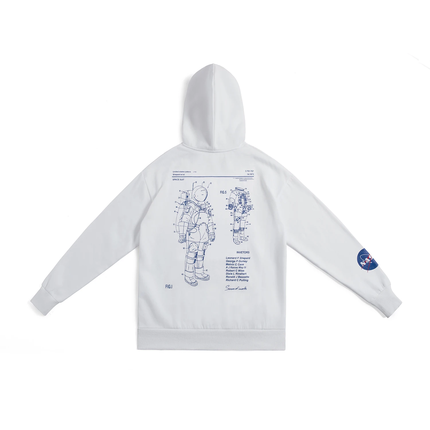 White OSCN7 High Street печати флисовая толстовка женщина осень уличная плюс бархатные толстовки оверсайз женщины 8061A - Color: White