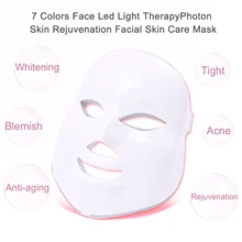 Лидер продаж Светодиодный маска для лица кожи омоложение против морщин акне Фотон салонное оборудование для восстановления кожи, не вызывает аллергии, Прямая поставка