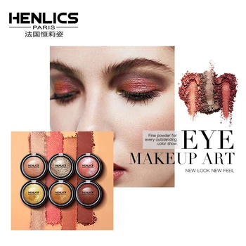 

HENLICS Baked Glitter Eyeshadow Makeup shadow Glitter Pigment Smoky Eye Shadow Pallete Waterproof Cosmetics Eye Shadow