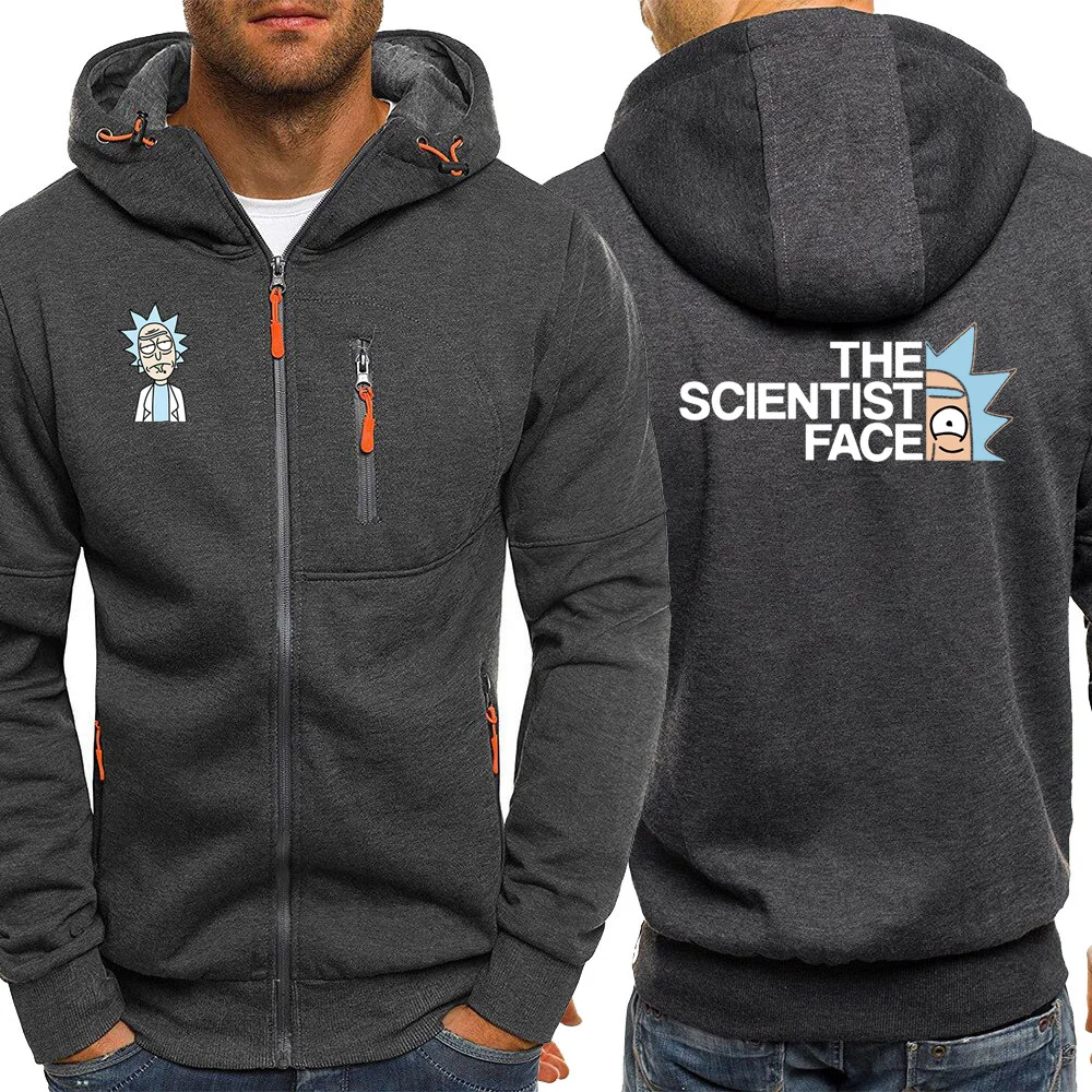 Koop 2019 Herfst Sportkleding Mannen Hoody Hip Hop Jassen Rits Casual Jas Hoody Fleece Streetwear Rick En Morty Hoodie Mannelijk Jasje