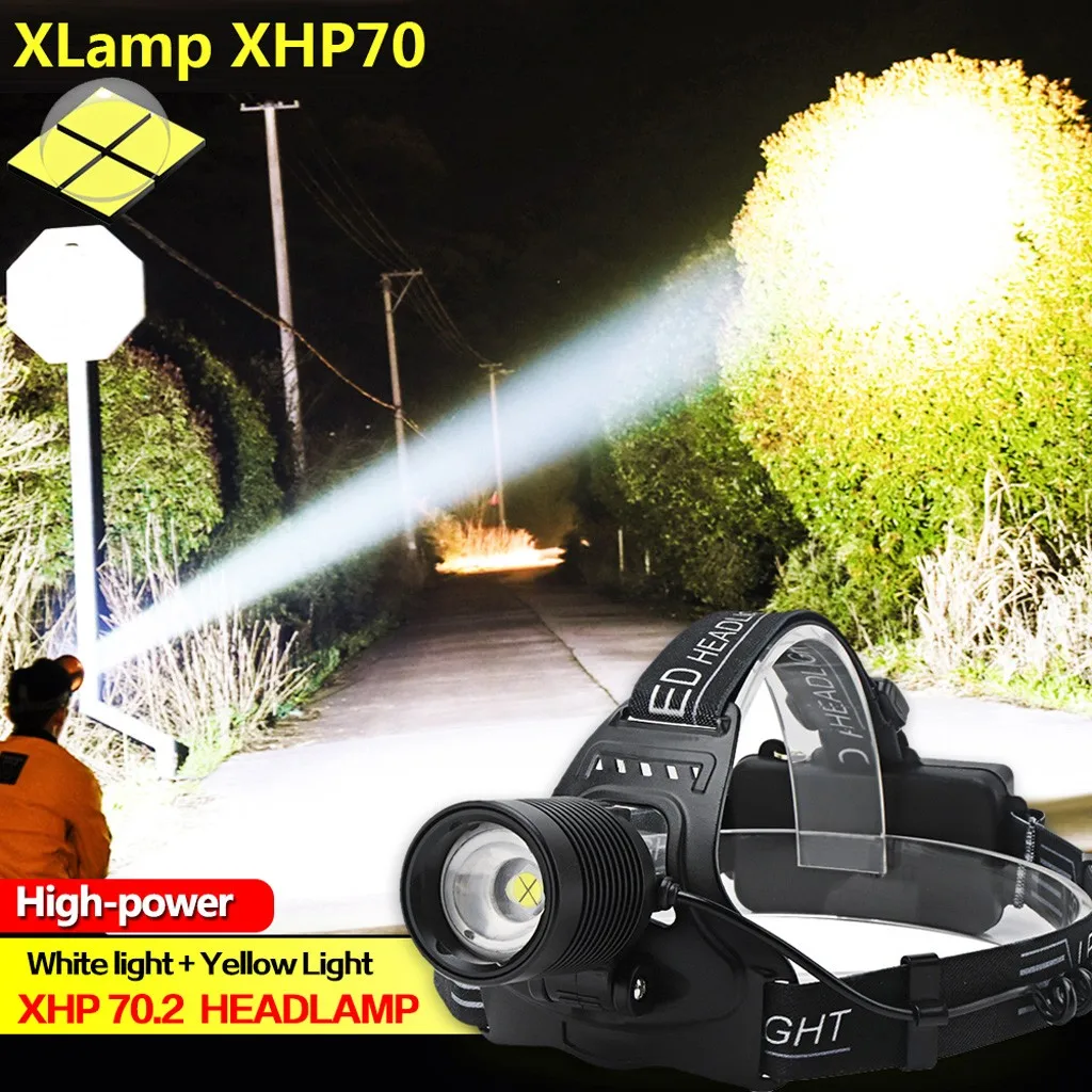 Светодиодный фонарь XHP70 хит продаж 2019|Налобные LED-фонари| |