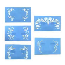 5 шт трафареты для картин полые шаблоны для рисования DIY боди-арт формы татуировки для женщин(FA31+ FA43+ FA44+ FA46+ FA48