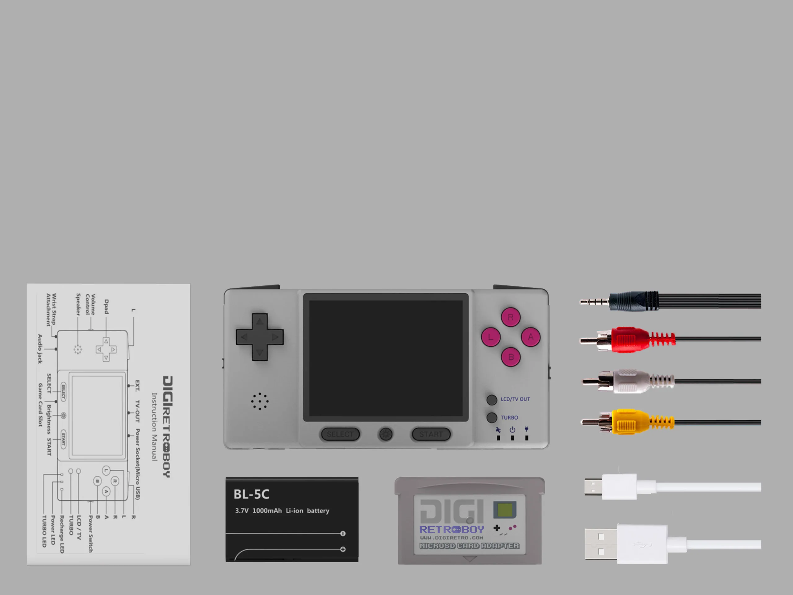 Портативная игровая консоль DIGIRETRO для мальчиков совместимая с официальными