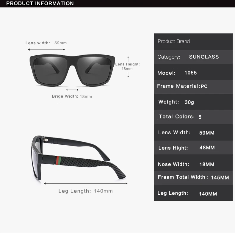 Retro polarized sunglasses h/f