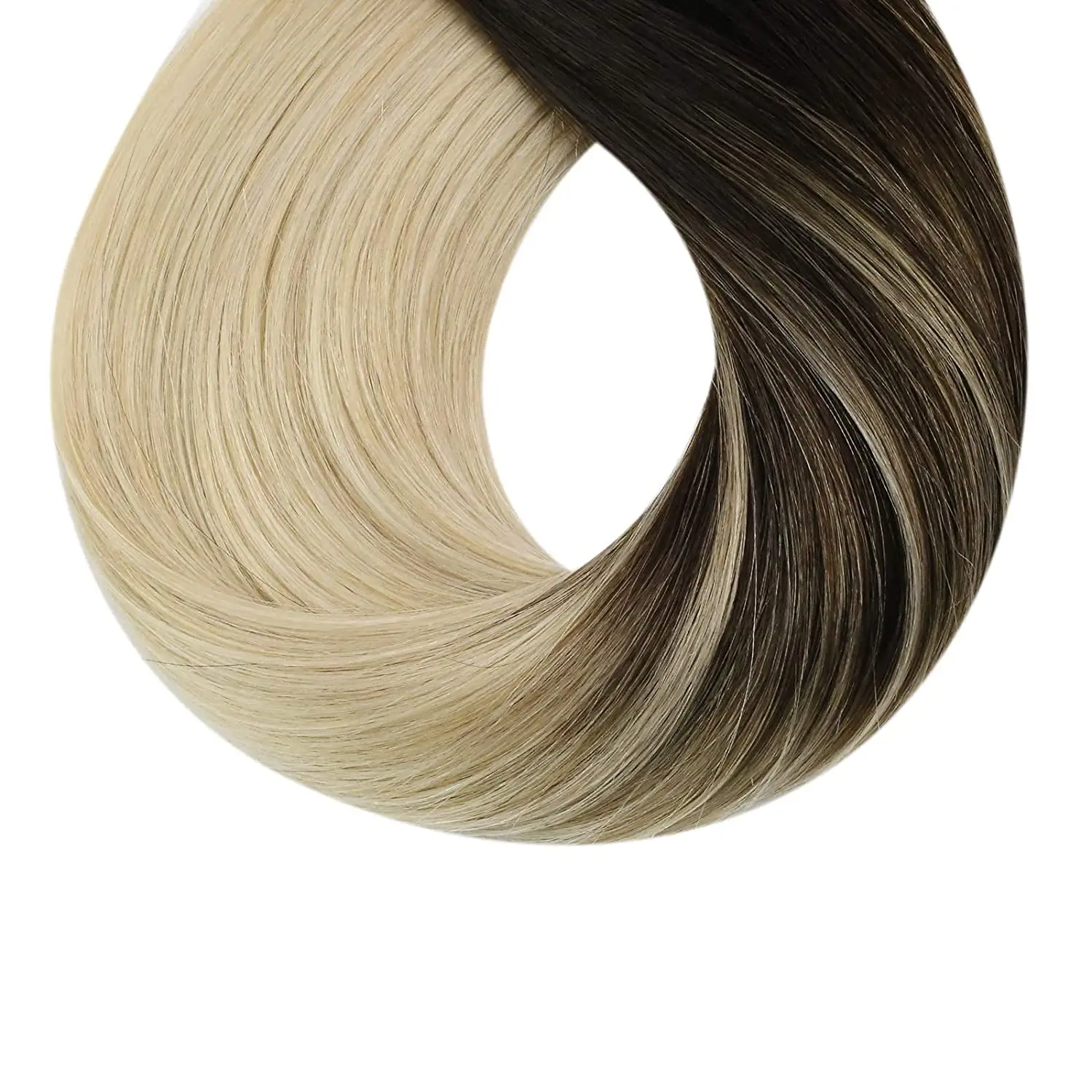 Ugeat Stick I Tip Hair Extensions 1G/1S Human Hair Balayage 40G/80G Brazilian Pre Bonded Extensions 14-22"