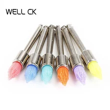 100pcs/Set Dental Materials Polishing Brush Color Prophylaxis White Nylon Flap Taper Dentistry Odontologia Latch Taper Dentist
