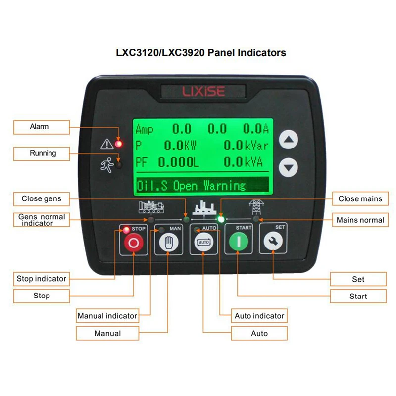 LIXiSE LXC3120 авто стартовый генератор абп контроллер небольшой дизельный генератор управления панелью деталь генератора