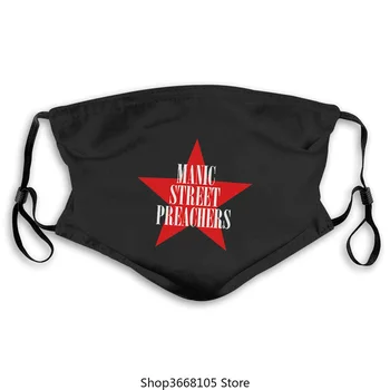 

Manic Street Preachers Herren Red Star Mask-In-Masken von Men's Clothing 2020 Hochwertige Markenmaske Lässiger Cartoon-O-Ausschn
