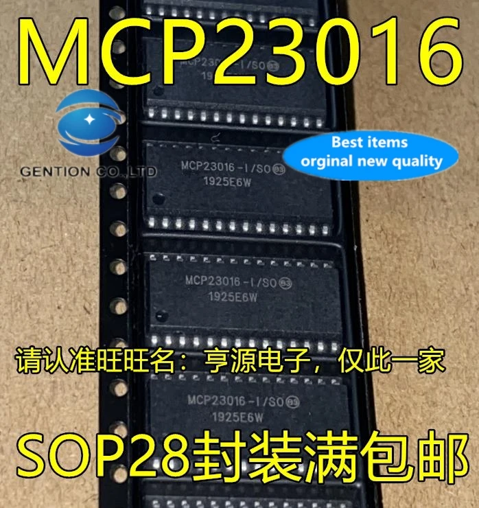 

10 шт., MCP23016 MCP23016-I/SO SOP-28, 16 бит, серийное расширение ввода/вывода, 100% новые и оригинальные