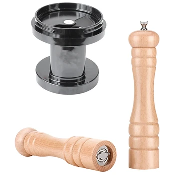 

1set for Hurom HH-SBF11 / 1100 Juicer Screw Spare Parts Propeller & 2x Wooden Salt and Pepper Mills Made of Beech Wood
