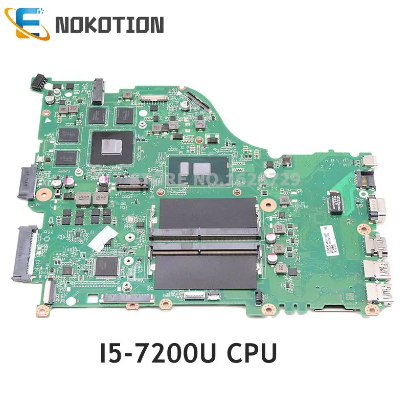 NOKOTION DAZAAMB16E0 NBGDF1100B NB. GDF11.00B для acer aspire E5-575 E5-575G Материнская плата ноутбука SR2ZU I5-7200U Процессор GTX950M DDR4