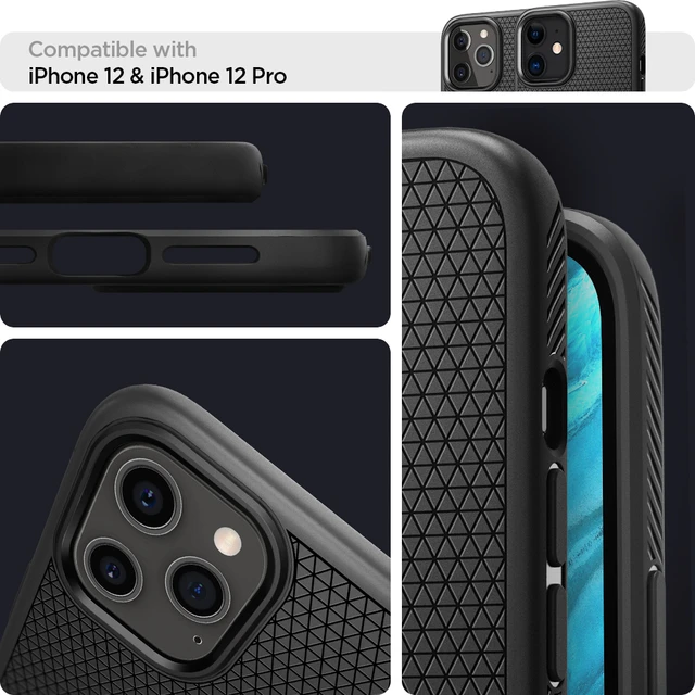 Spigen-funda líquida Air para iPhone 12 Pro/12 (6,1 ), carcasa ligera  antideslizante de TPU