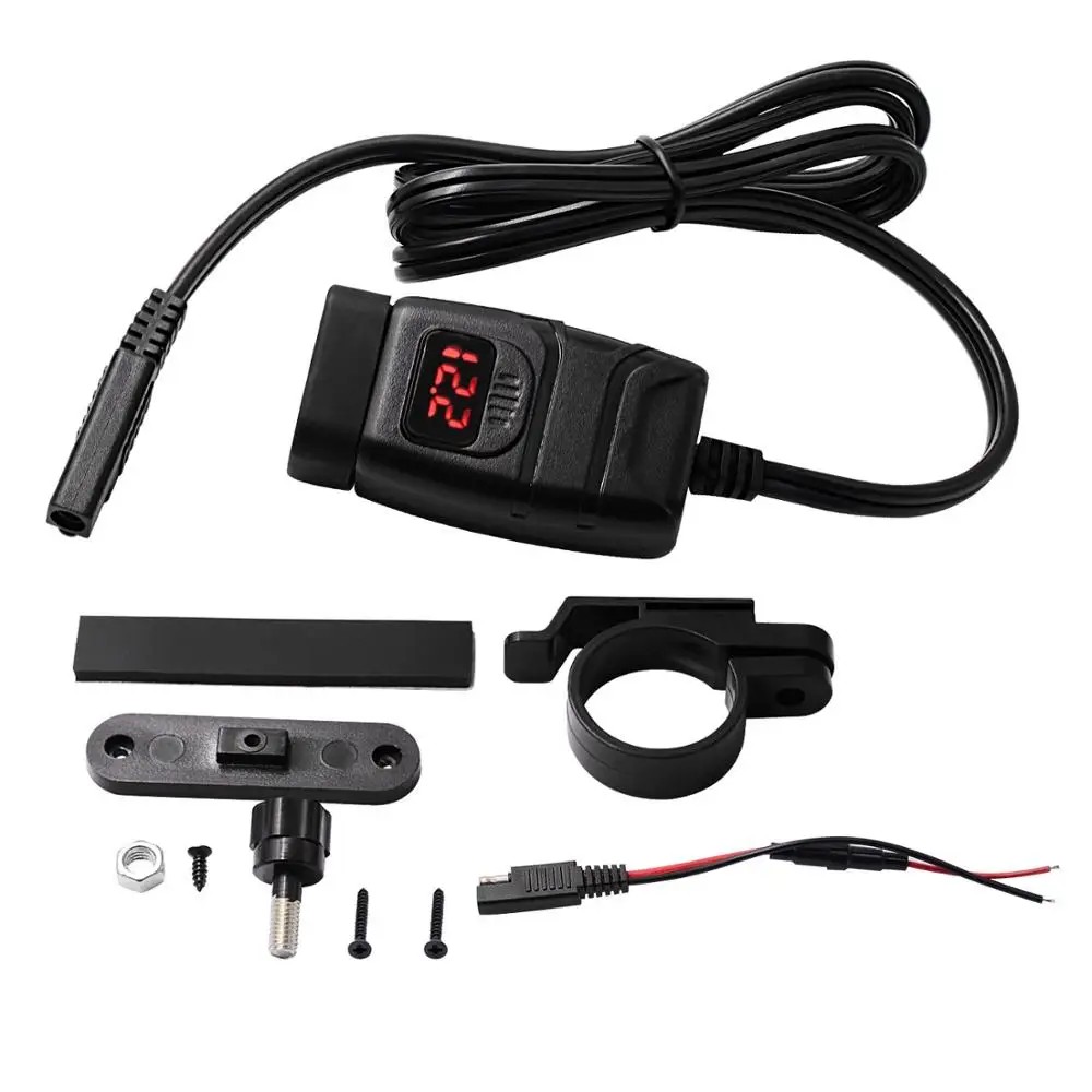 Водонепроницаемый QC 3,0 5V3. 4A/9V2. 5A/12V2A мотоцикл двойной USB зарядное устройство разворачивается вкл.-ВЫКЛ. Для ATV, зарядки велосипеда снегохода аксессуары - Цвет: 1 Pcs