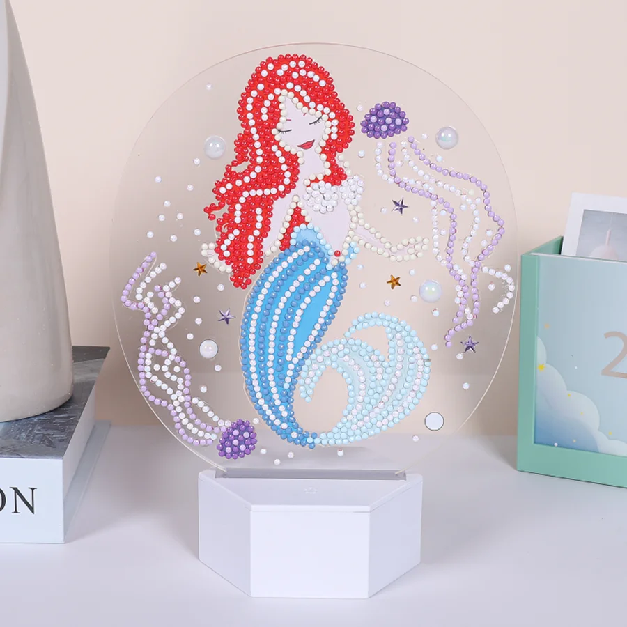 

Disney New Design 5D Diamond Painting Lamp Light 7 Color Available Diamond Mosaic Embroidery Home Desk Night Decor Birthday Gift