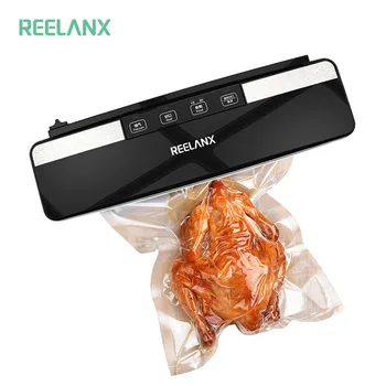 REELANX Vacuum Sealer V2 125W Built-in Cutter Automatic Food Packing Machine 10 Free Bags Best Vacuum Packer for Kitchen