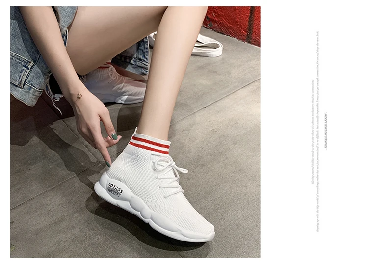 YRRFUOT/новая весенняя женская обувь для бега; Высококачественная уличная Нескользящая спортивная обувь; фирменный светильник; дышащие женские носки; кроссовки