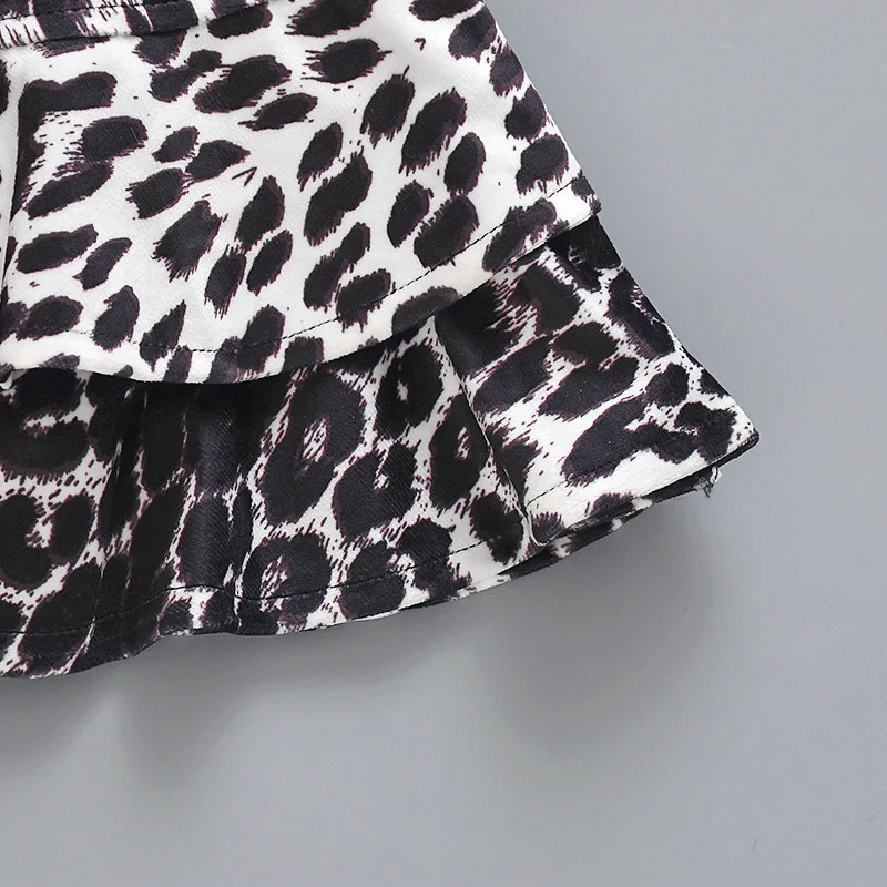 Осенняя юбка для девочек леопардовые юбки для детей, модная одежда для девочек