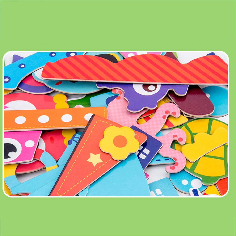 Дети diy мультфильм головоломка 3D движение подходящая головоломка игры Игрушка раннего обучения дорожного движения Обучающие игрушки-пазлы для детей подарок