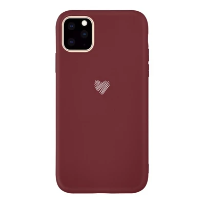 SAA134 Чехол с сердечком для iphone 11 Pro Max, милый чехол для телефона для iphone 6, 6 S, 7, 8 Plus, 7 S, X, XS, чехлы для Max XR, карамельный цвет, мягкий ТПУ - Цвет: SAA134