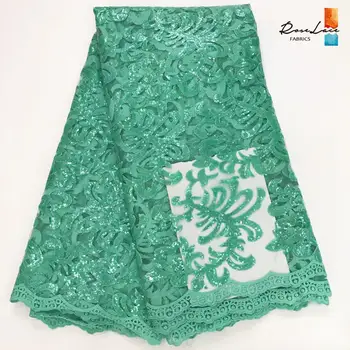 

Sequined African Cord Milk Silk Lace Fabrics High Quality Mesh Tulle Lace Fabrics With Sequins Indian Women Wedding Dresses Lace