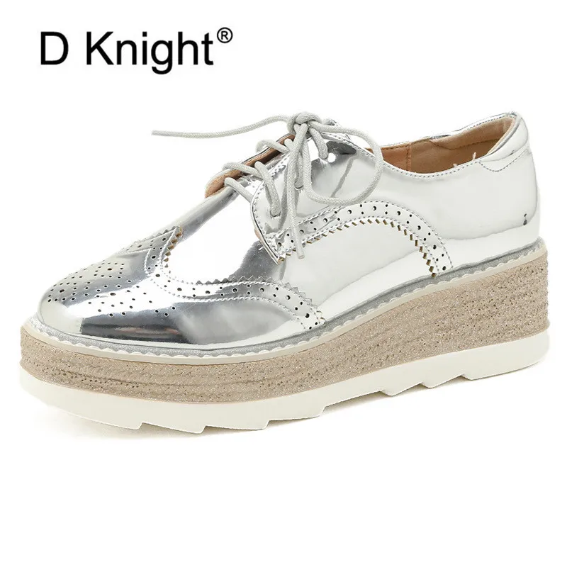Woman Wedges Brogues Shoes Women 
