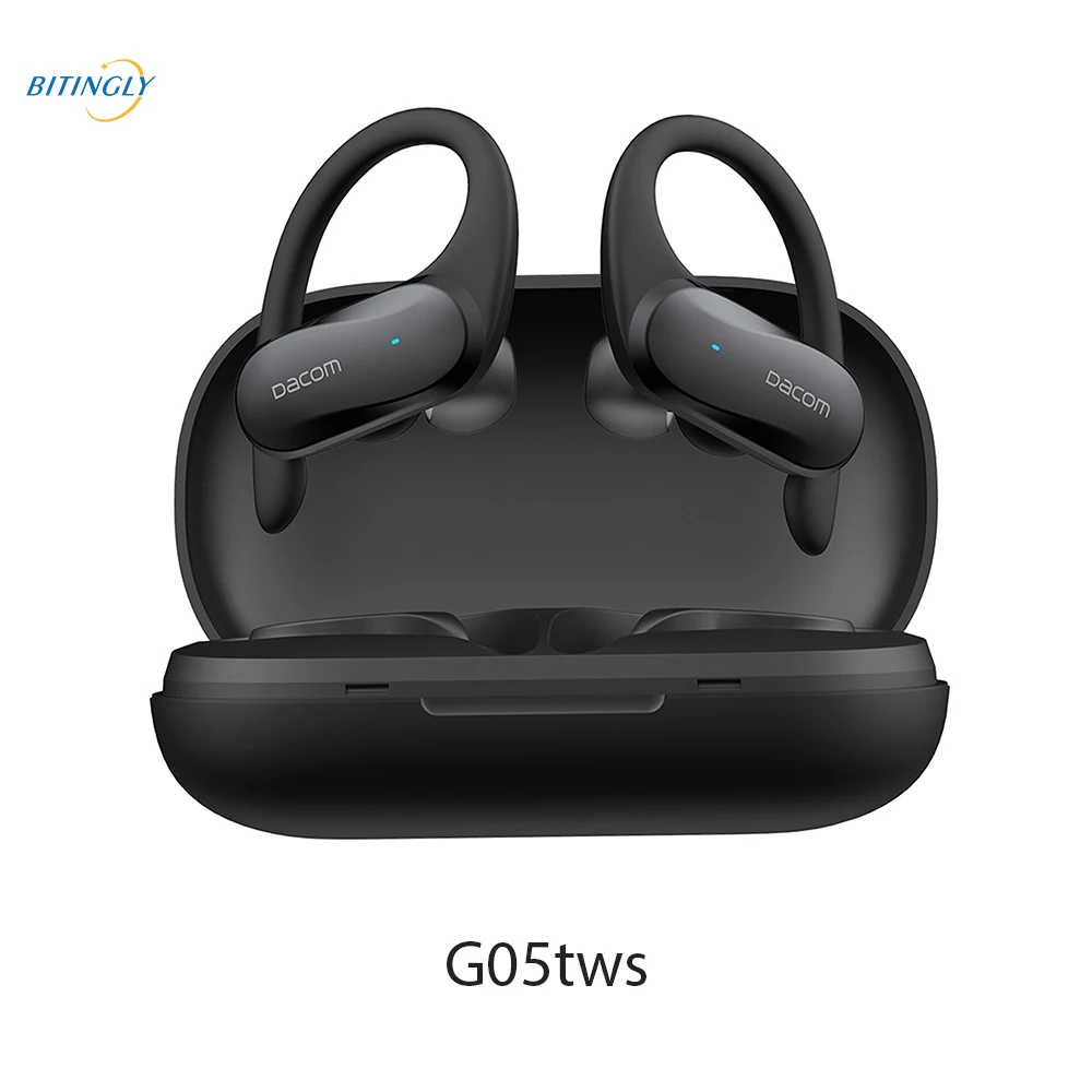 

Noise Cancelling Earphone with Ear Hook TWS Wireless Bluetooth Earbuds IPX5 Waterproof Sport Bass with Charging Box 3D Stereo