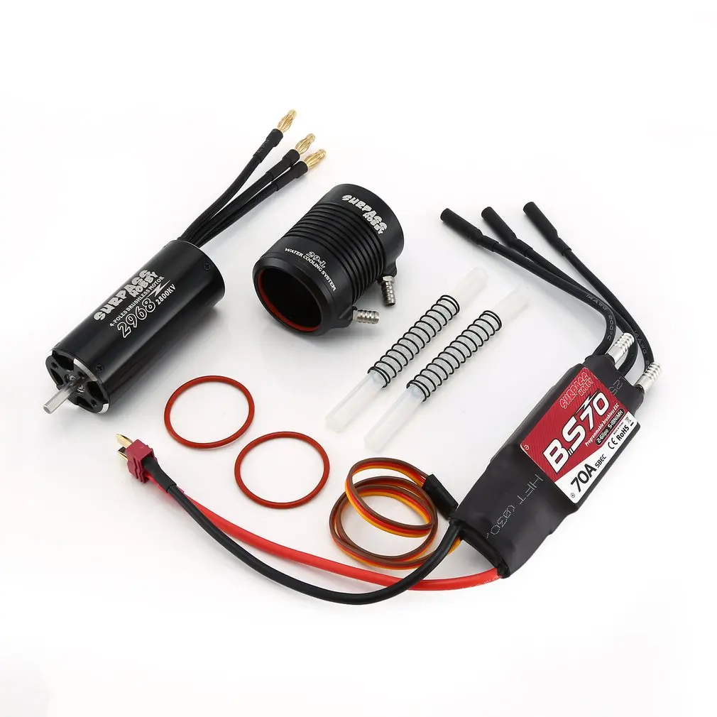 

Waterproof 2948 3000KV 3450KV Motor w/ Water Cooling Jacket & 50A Brushless ESC Programming Card For RC Boat RC Accessories