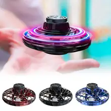 FlyNova Индуктивный летательный аппарат Летающий Спиннер игрушка ротатор мини-Дрон НЛО вращающийся с блестящим светодиодный светильник пальчиковая декомпрессионная игрушка