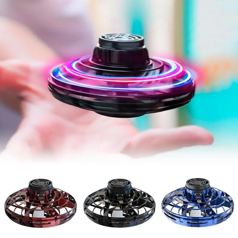 

FlyNova Inductive Aircraft Flying Spinner Toy Rotator Mini Drone UFO Rotating with Shinning LED Light Finger Decompression Toy