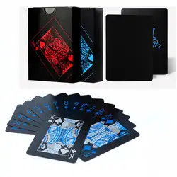 2 колоды водонепроницаемые карты для покера пластиковые ПВХ игральные карты идеально подходят для Вечерние игры синий + красный