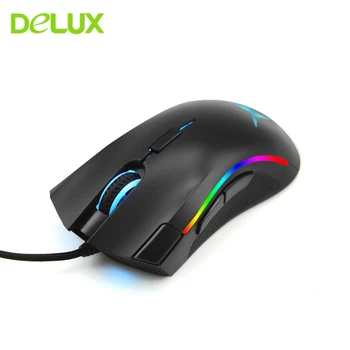 

Delux M625 A3050 Optical Gaming Mouse Ergonomic Wired Computer Mause 7 Buttons 4000 DPI RGB PC Gamer Office Mice For Laptop Mac